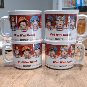 Vintage Campbell Soup Mugs, 1993, Set of 4.
